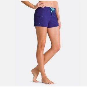 Athleta Board Shorts Womens 8 Purple Clearwater Short UPF 50 Swim Beach Surf EUC